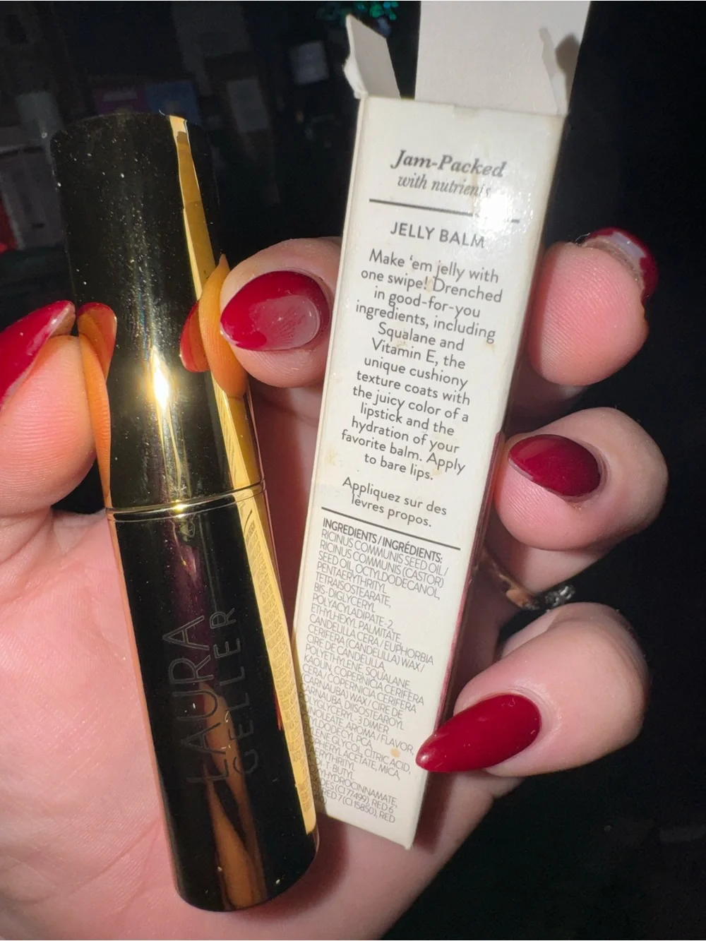 LAURA GELLER Very Black Cherry lip glaze